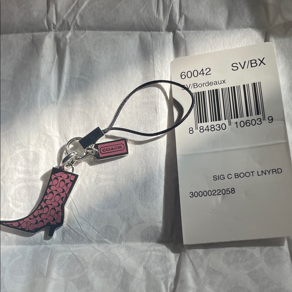 Coach Bordeaux Boot Keychain